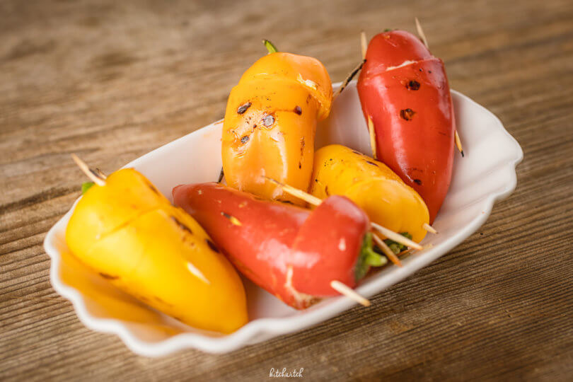 Gefüllte Snack-Peperoni vom Grill - Kitchwitch