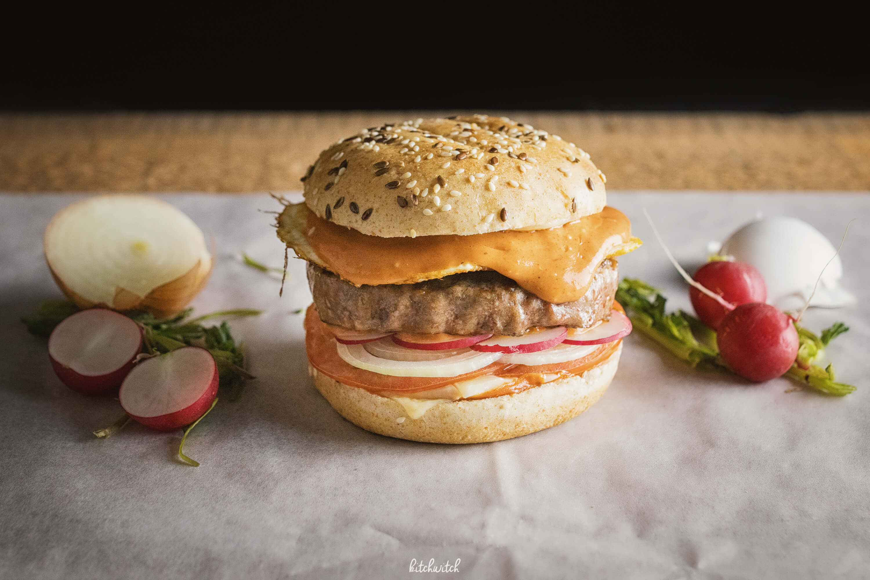 Iberico Burger mit Spiegelei - Kitchwitch